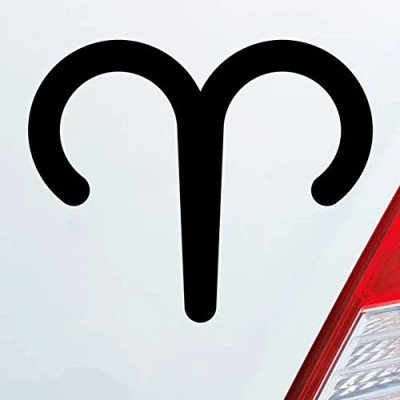 Abbildung von Hellweg Druckerei Widder Aries Sternzeichen Sterne Horoskop Auto Aufkleber Sticker Heckscheibenaufkleber