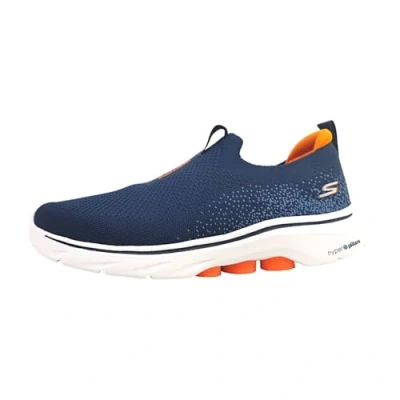 Abbildung von Skechers GO WALK 7 SLIP ON Sneaker low navy/orange, Herren, Größe: 42, Navy/orange Schuhe