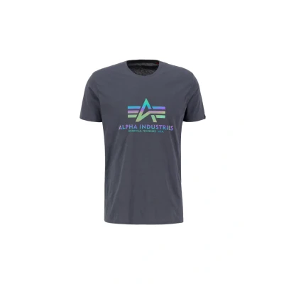 Abbildung von Alpha Industries Rainbow REF Tshirt print, Herren, Größe: XXL, Greyblack