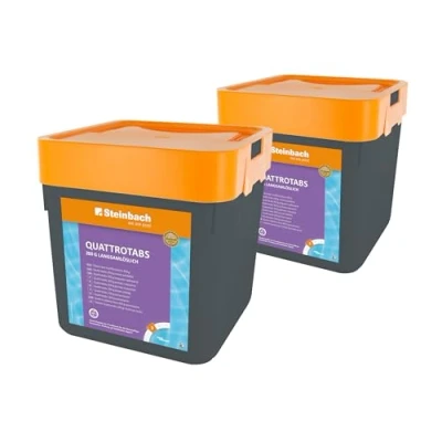 Abbildung von Steinbach Poolpflege Quattrotabs 200g langsamlöslich, 2X 5 kg, Chlorprodukte, 0752605TD02
