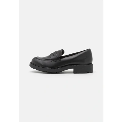 Abbildung von Clarks Orinoco Penny Slipper, Damen, Größe: 37, Black leather Leder