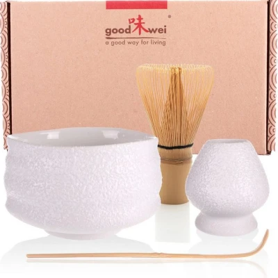 Abbildung von Goodwei Teeservice Matcha Set &quot;Miyuki&quot; 80 mit Teeschale, Matchabesen und Besenhalter (4 tlg), 1 Personen, Keramik