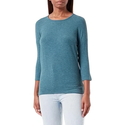 Abbildung von ONLY Glamour 3/4 JRS NOOS Langarmshirt, Damen, Größe: Small, Deep teal