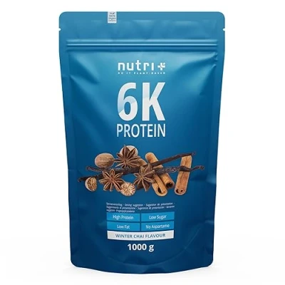 Abbildung von Nutri + Proteinpulver Winter Chai 1000 g Eiweißpulver ohne Aspartam, Laktose und Gentechnik Weihnachten Special Shake 1 kg Protein Pulver