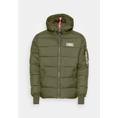 Abbildung von Alpha Industries Puffer Winterjacke, Herren, Größe: Large, Dark green
