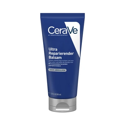 Abbildung von CeraVe Ultra Reparierender Balsam für Gesicht, Körper und Lippen, Creme trockene, raue rissige Haut, Mit 3 essenziellen Ceramiden Hyaluronsäure, 88 ml