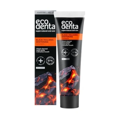 Abbildung von ECODENTA Schwarze Aufhellende Zahnpasta mit Vulkanischen Mineralien 100ml