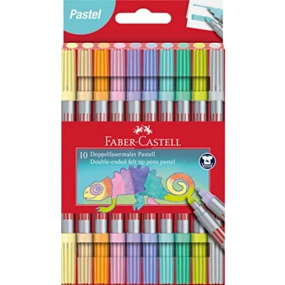 Abbildung von Faber Castell Filzstift Pastell, (10 tlg), Doppelfasermaler