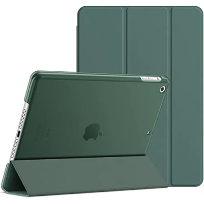 Abbildung von JETech Hülle für iPad Air (2013 Modell), Schutzhülle mit Ständer Funktion und Auto Schlaf/Wachen (Neblig Blau)