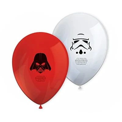 Abbildung von Luftballons Star Wars White Rood 28cm 8 Stücke