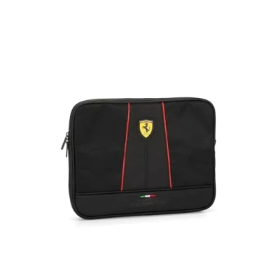 Abbildung von Ferrari Tablet Schutzhülle F.to Max 32 x 23 cm, aus technischem Nylon, mit Wasserdichten Reißverschlüssen, Schwarz