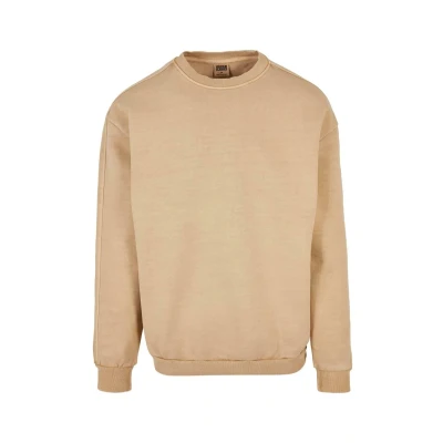 Abbildung von Urban Classics Heavy Terry Garment DYE CREW Sweatshirt, Herren, Größe: Large, Unionbeige