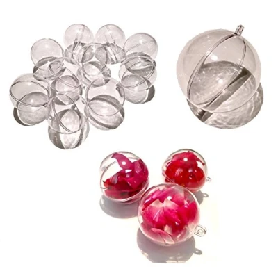 Abbildung von CRYSTAL KING 10 Stück Acryl Kugeln cm groß Bastel Acrylkugel transparent teilbar durchsichtig Kunstoff Kugel Acrylic ball Acrylkugeln 10mm