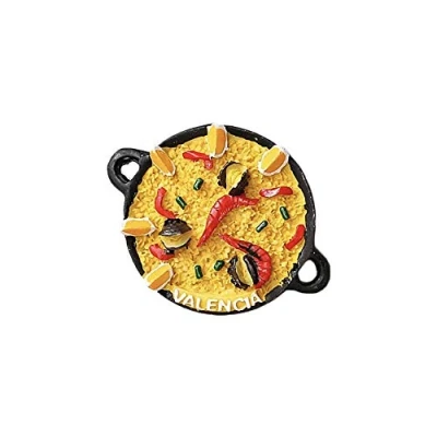Abbildung von 3D Risotto Valencia Spanien Kühlschrank Magnet Tourist Souvenirs Handmade Harz Handwerk Magnetischen Aufkleber Home Küche Dekoration Reise Geschenk