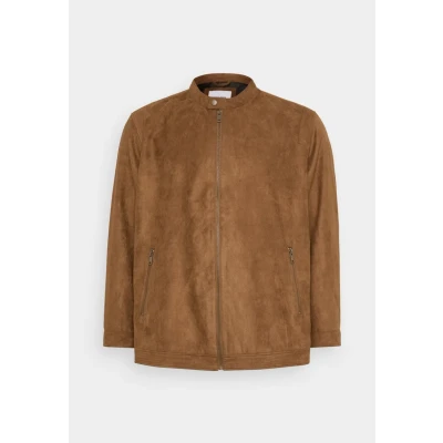 Abbildung von Jack &amp; Jones Jjerocky Clean Jacket Kunstlederjacke, Herren, Größe: 6XL, Cognac