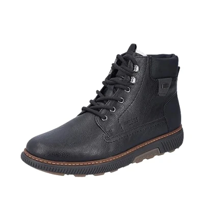 Abbildung von Rieker Herren B3342 Schnürstiefel, Schwarz, 42 EU Weit