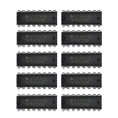 Abbildung von Nicfaky 10 Stück IC 74HC595 74HC595N SN74HC595N DIP 16 Schieberegister