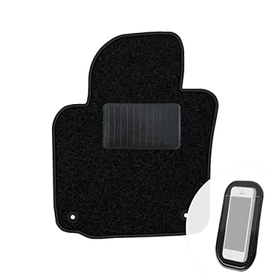 Abbildung von moto MOLTICO Fahrer Fußmatte Auto Velours Fahrerseite Autoteppiche Schwarz Fahrermatte 1 teilig passend für Skoda Octavia II 2004 2013