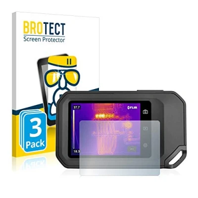 Abbildung von BROTECT Schutzglas für Flir C5 (3 Stück) Schutzfolie Panzer Folie Glas [Extrem Kratzfest 9H, Anti Fingerprint, Ultra Transparent]