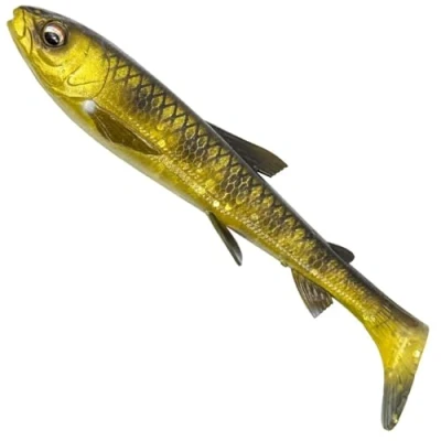 Abbildung von Savage Gear 3D Whitefish Shad Black Gold 12cm 14g (2 Stuks) Gummifisch