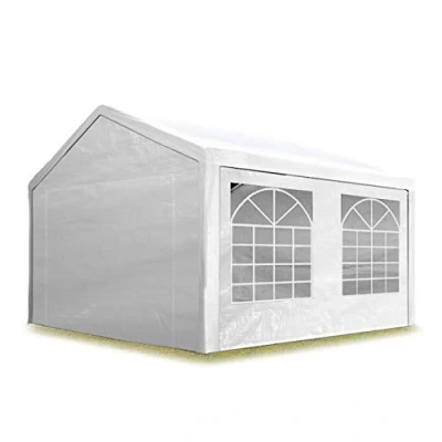 Abbildung von TOOLPORT Partyzelt Pavillon 3x3 m in weiß PE Plane 350 N Wasserdicht UV Schutz Festzelt Gartenzelt