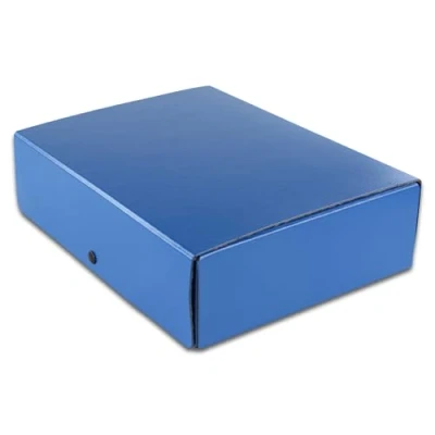 Abbildung von Elba Dokumenten Box A4 aus Hartpappe, 8 cm Füllhöhe, blau