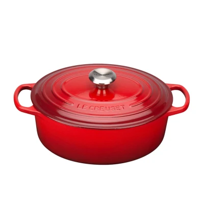 Abbildung von Le Creuset Signature Ovaler Bräter 31 cm Kirschrot
