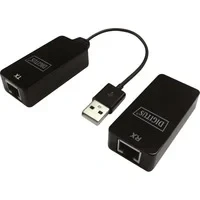 Abbildung von DIGITUS USB Extender Reichweite 50 m 2.0 UTP, STP &amp; S FTP Netzwerk Kabel ab Cat 5 Plug Play Schwarz