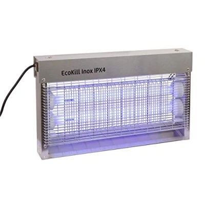 Abbildung von Kerbl Insektenvernichter EcoKill Inox IPX4, 30 Watt, mit UV Licht, Innen und Außenbereich, 299935, 4018653919071, 1 Stück