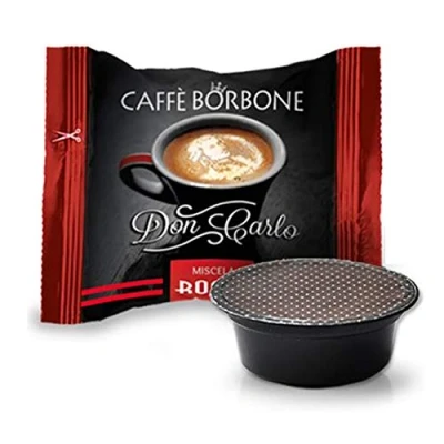 Abbildung von Kapseln kompatibel Lavazza A Modo Mio Kaffee &#039;Borbone Don Carlo Mischung rot