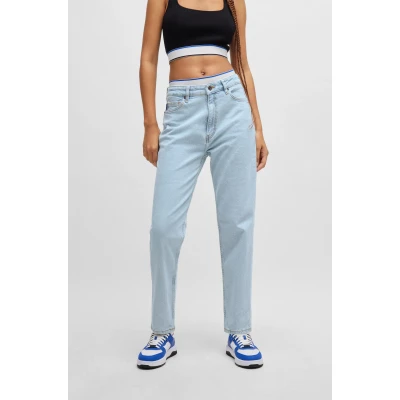 Abbildung von HUGO NOE Jeans Straight Leg, Damen, Größe: 25x32, Turquoise/aqua
