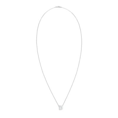 Abbildung von Elli Buchstabe D Initialen Trend Minimal Halskette, Damen, Größe: 45, Silber