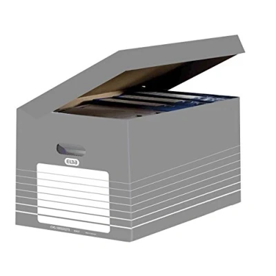 Abbildung von 10 x Elba Systemcontainer Tric 345x450x280mm mit Klappdeckel grau