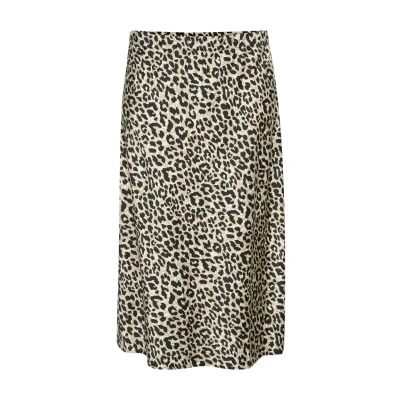 Abbildung von Kaffe Curve Jasmine Alinienrock, Damen, Größe: 54, Black brown leo print