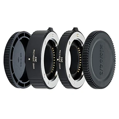 Abbildung von JJC Makro Autofokus Zwischenringe (AF) für Makrofotographie 10mm und 16mm (Passen Panasonic Olympus M4/3 Micro Four Thirds MFT Kameras)