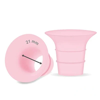 Abbildung von Maymom 13 mm Flansch Einsatz, kompatibel mit Elvie Single/Double Electric, Stride Cup (24 mm), Medela PersonalFit Flex Shield, keine Original Ersatzteile