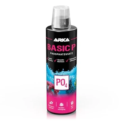 Abbildung von MICROBE LIFT Basic P 473 ml Phosphat Zusatz zur kontrollierten Steigerung des PO4 Werts in Meerwasseraquarien, unterstützt Korallengesundheit.