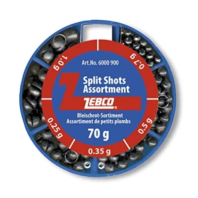 Abbildung von Zebco Bleischrotsortiment, fein 70g Schrotbleie