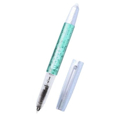 Abbildung von Online magiXX radierbarer Tintenroller Mint mit Tintenpatrone I Rollerball 0,7mm Strichstärke inkl. 1x Patrone blau Stift für Schule, Uni und Büro thermosensitive Tinte