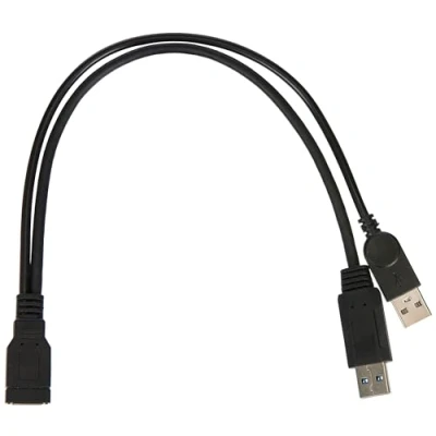 Abbildung von System S USB Kabel 32 cm Typ A 3.0 Buchse zu 1X Stecker und 2.0