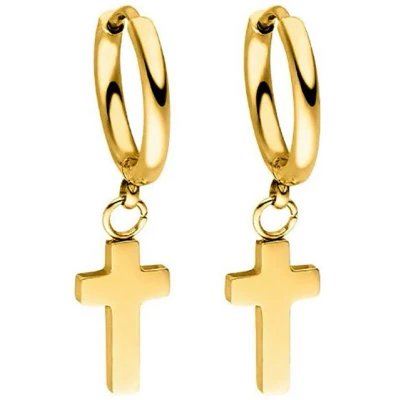 Abbildung von Purelei Cross Creole Ohrringe goldcoloured, Damen, Größe: One Size, Gold coloured