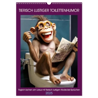 Abbildung von Tierisch lustiger Toilettenhumor (Wandkalender 2025 DIN A3 hoch), CALVENDO Monatskalender