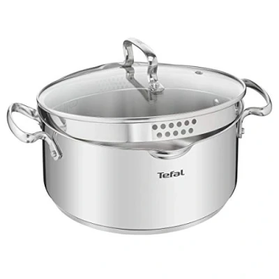 Abbildung von Tefal DUETTO+ G7194655, 5 l, Rund, Edelstahl, Edelstahl