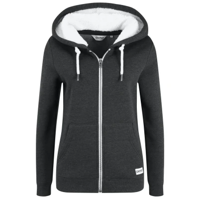 Abbildung von Oxmo Oxbinja Sweatjacke, Damen, Größe: Large, Dark grey melange