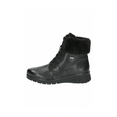 Abbildung von CAPRICE Comfort Damen Stiefeletten zum Schnüren Gefüttert Bequem, Schwarz (Black Nappa), 37 EU