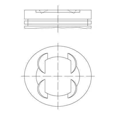 Abbildung von Kolben MAHLE ORIGINAL 681 PI 00109 001