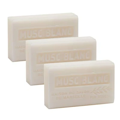 Abbildung von Französische Seife, 3 x 125 g Weißer Moschus Sheabutter La Maison du Savon de Marseille