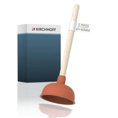 Abbildung von Kirchhoff Pümpel, Abflussreiniger mit Holzgriff, Ø 140 mm Saugglocke