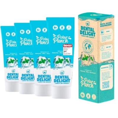 Abbildung von DENTAL DELIGHT Polar Punch Zahnpasta (TESTSIEGER), Vegane mit Geschmack, Zahncreme (Minze, 4er Pack)