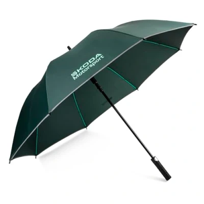 Abbildung von Skoda 6U0087600 Regenschirm Stockschirm Schirm, grün, mit Motorsport Schriftzug